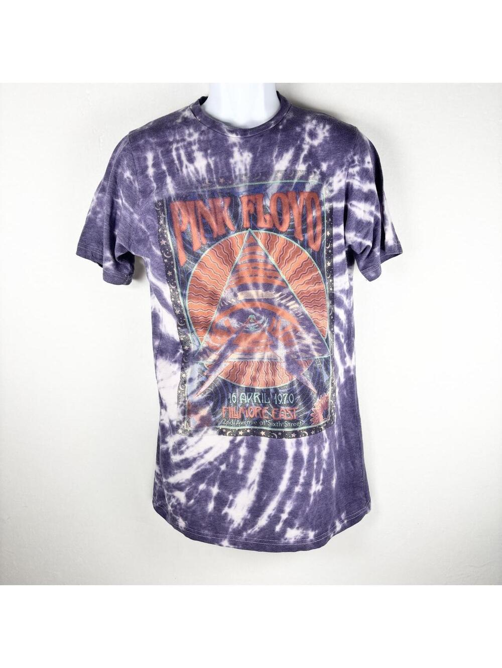 Purple Tie-Dye Pink Floyd Graphic Tee, Medium